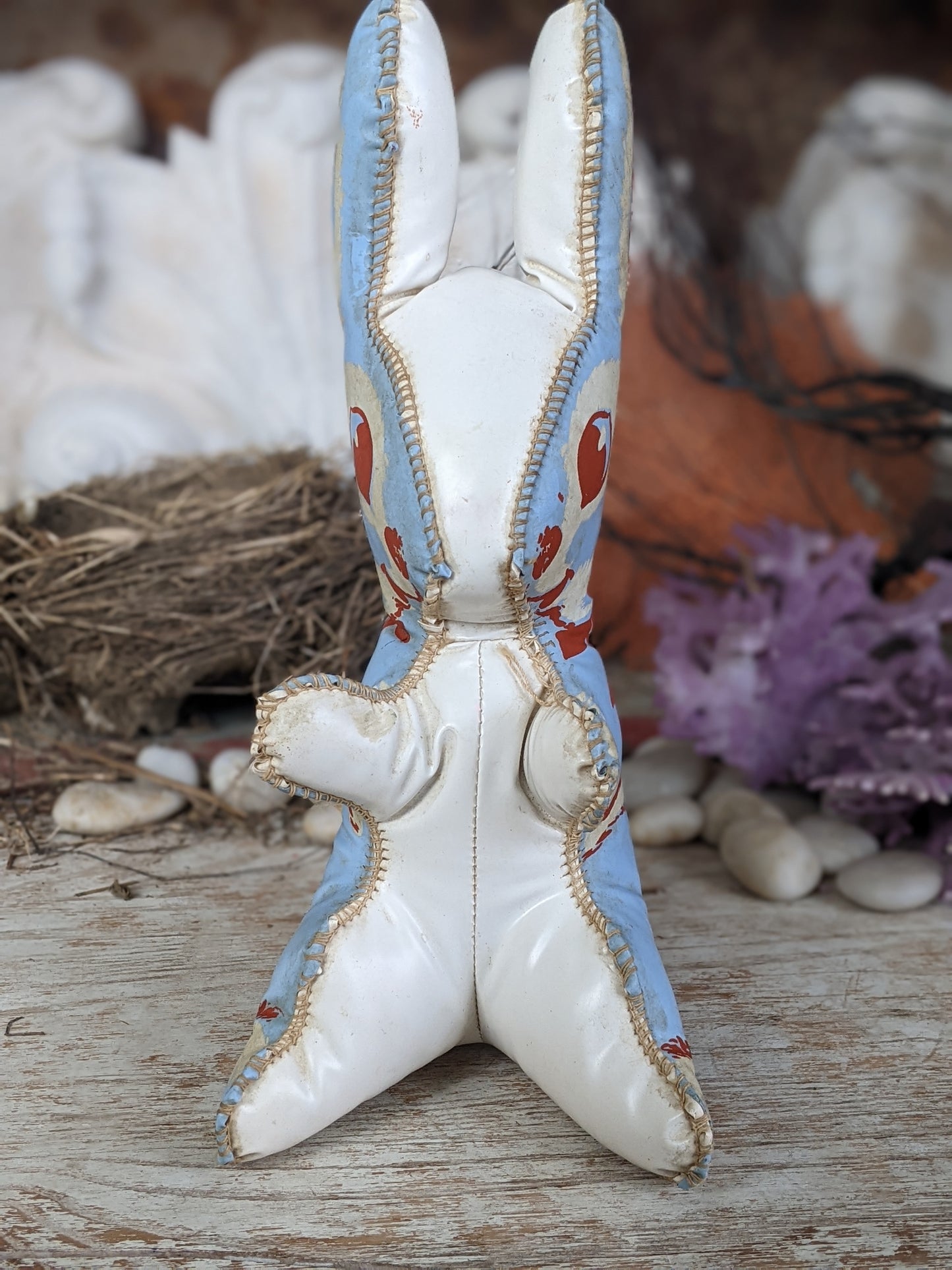 1950s Stuffed Vinyl Bunny **Rare Graphics