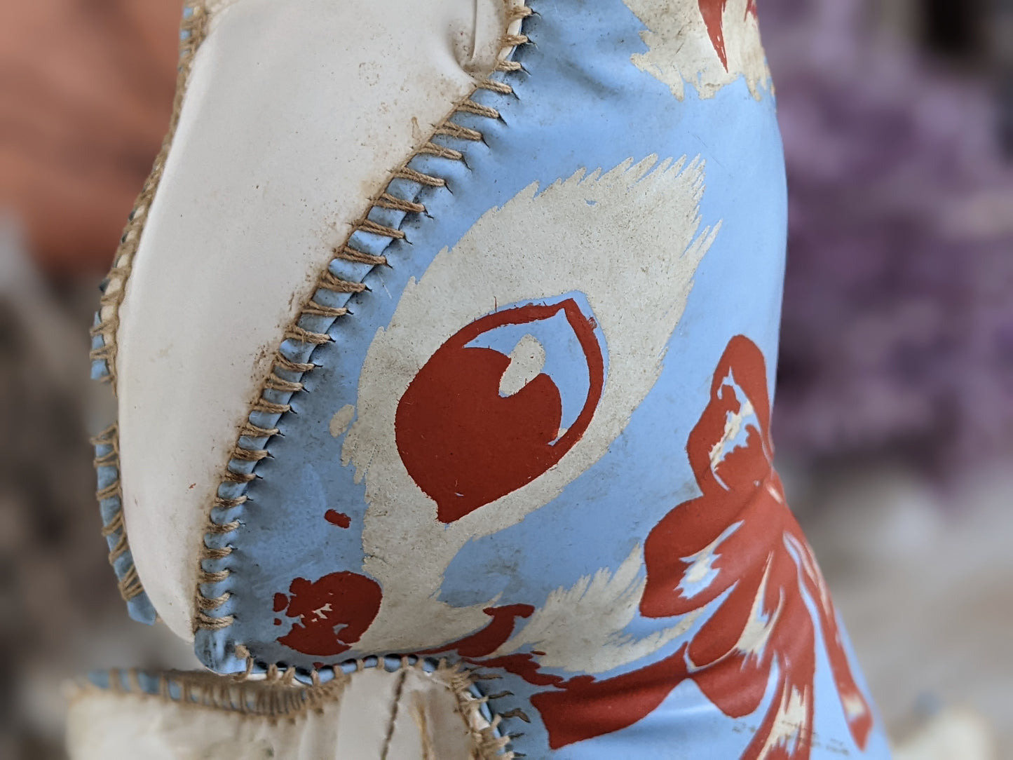 1950s Stuffed Vinyl Bunny **Rare Graphics