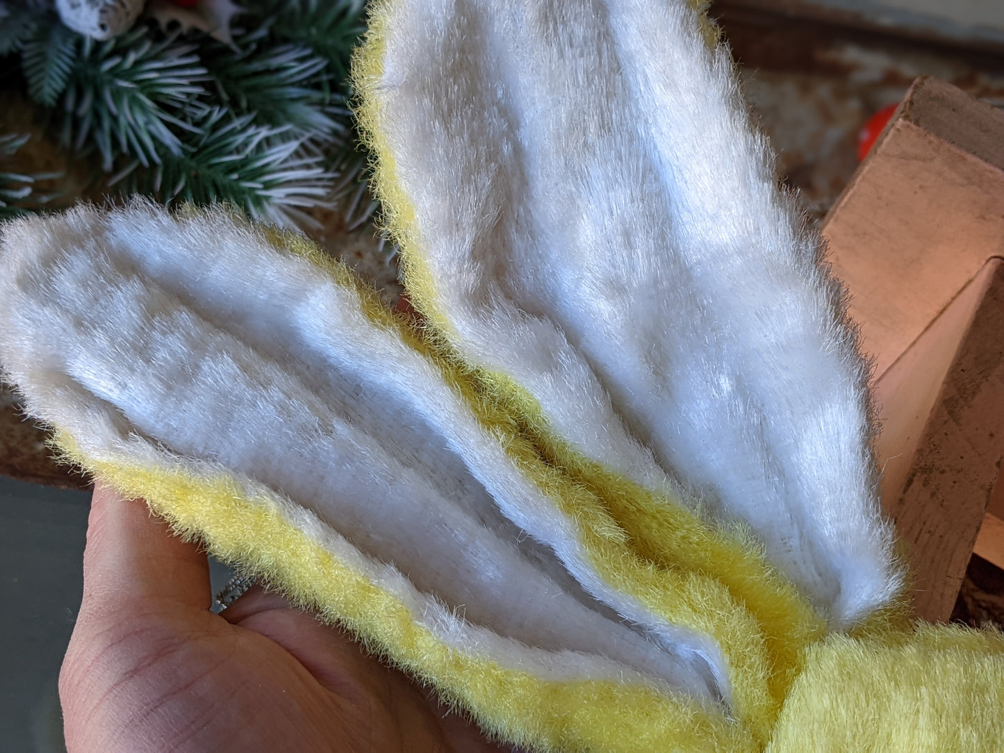 1950s Carnival Stuffed Bunny Prize Yellow Adorable !! Awesome Vintage Gifts & Collectibles