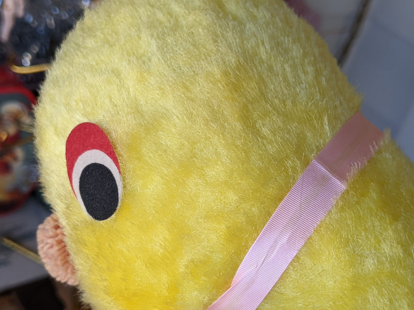 1950s Carnival Stuffed Bunny Prize Yellow Adorable !! Awesome Vintage Gifts & Collectibles