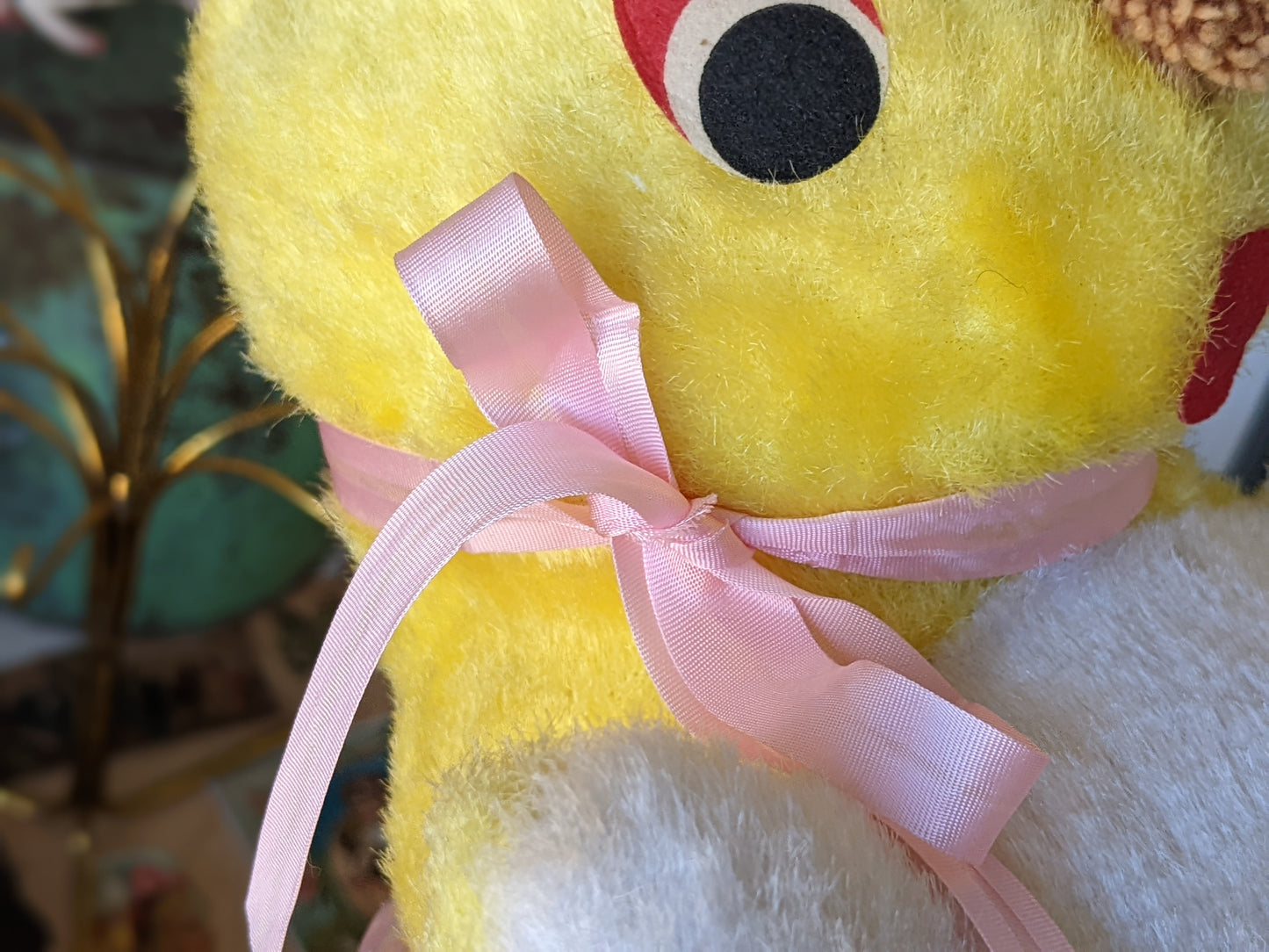 1950s Carnival Stuffed Bunny Prize Yellow Adorable !! Awesome Vintage Gifts & Collectibles