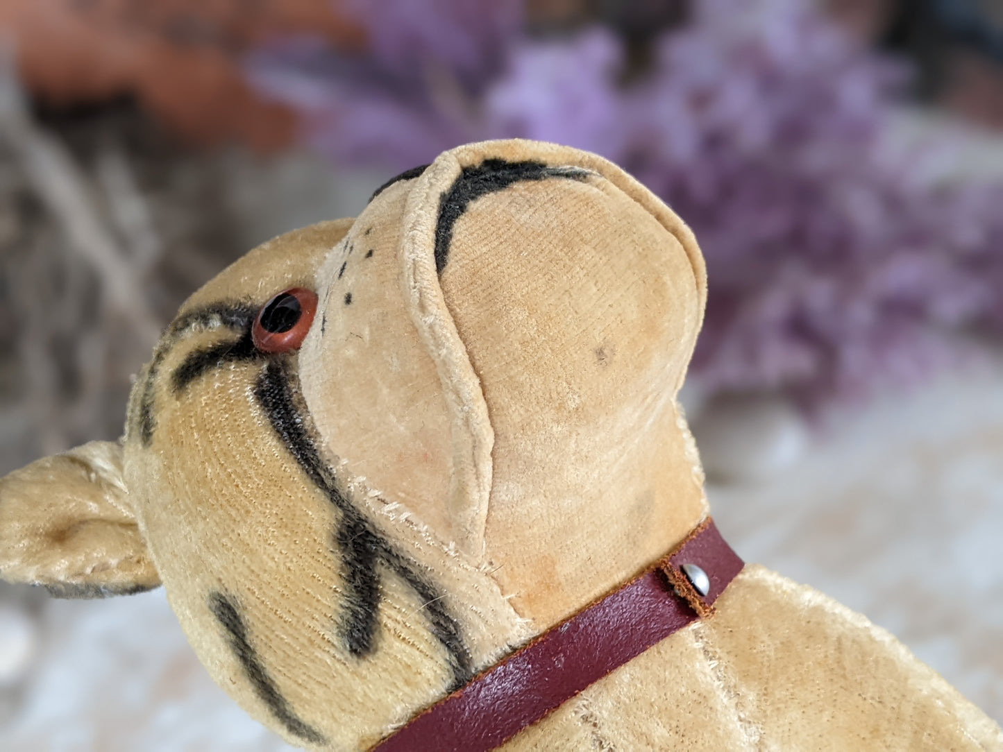 1950s Straw Stuffed Bulldog **Amazing Condition