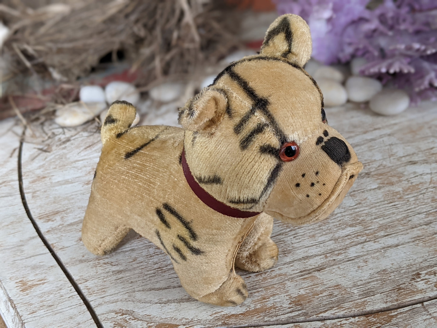 1950s Straw Stuffed Bulldog **Amazing Condition