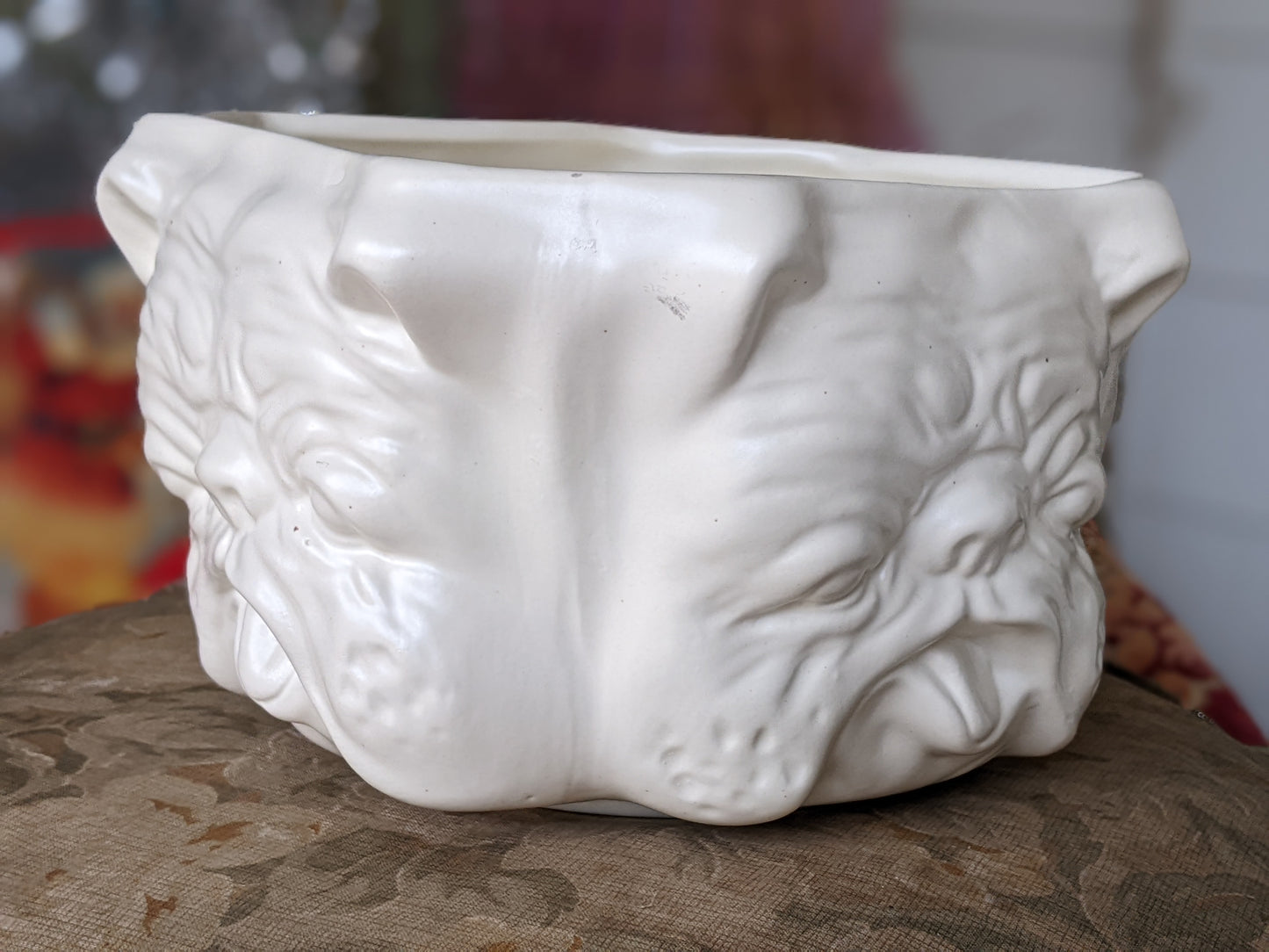 1981 Bulldog Planter Bowl **Rare!! **Dog Lovers