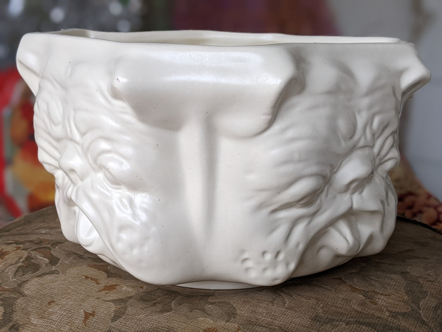 1981 Bulldog Planter Bowl **Rare!! **Dog Lovers