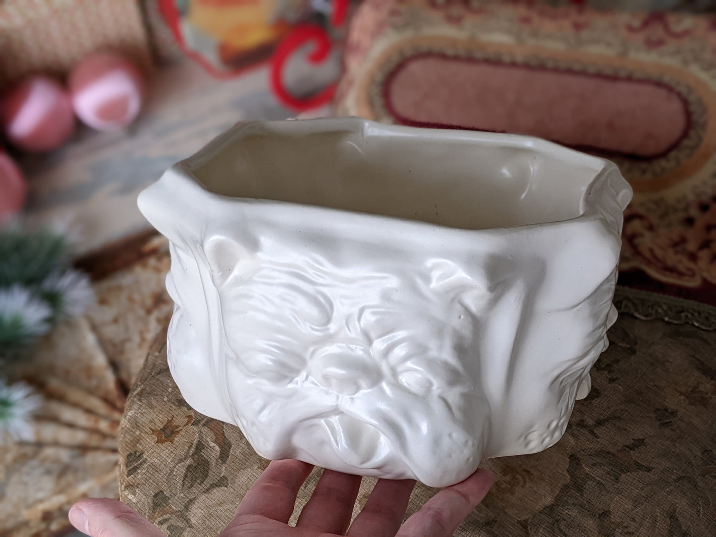 1981 Bulldog Planter Bowl **Rare!! **Dog Lovers