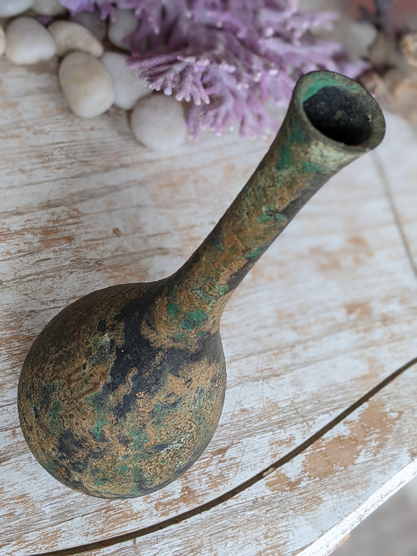 Mid-Century Japanese Metal Teardrop Vase **Ikebana **Amazing Condition