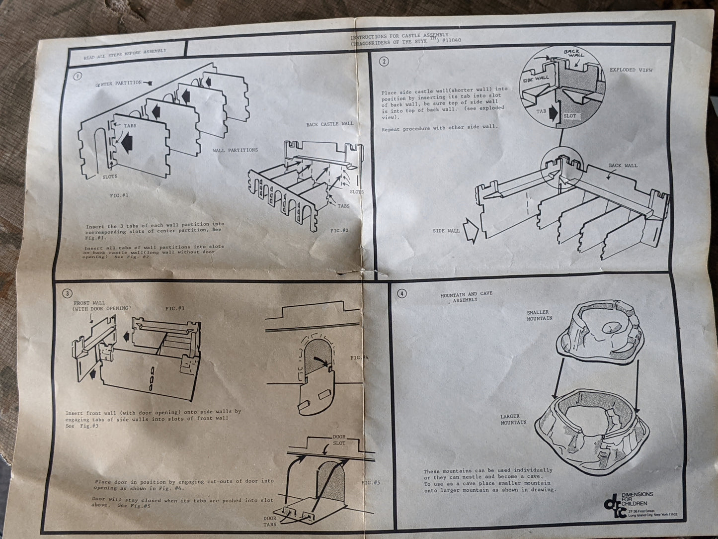 1982 Dragonriders Of The Styx Playset By DFC **Rare Playset