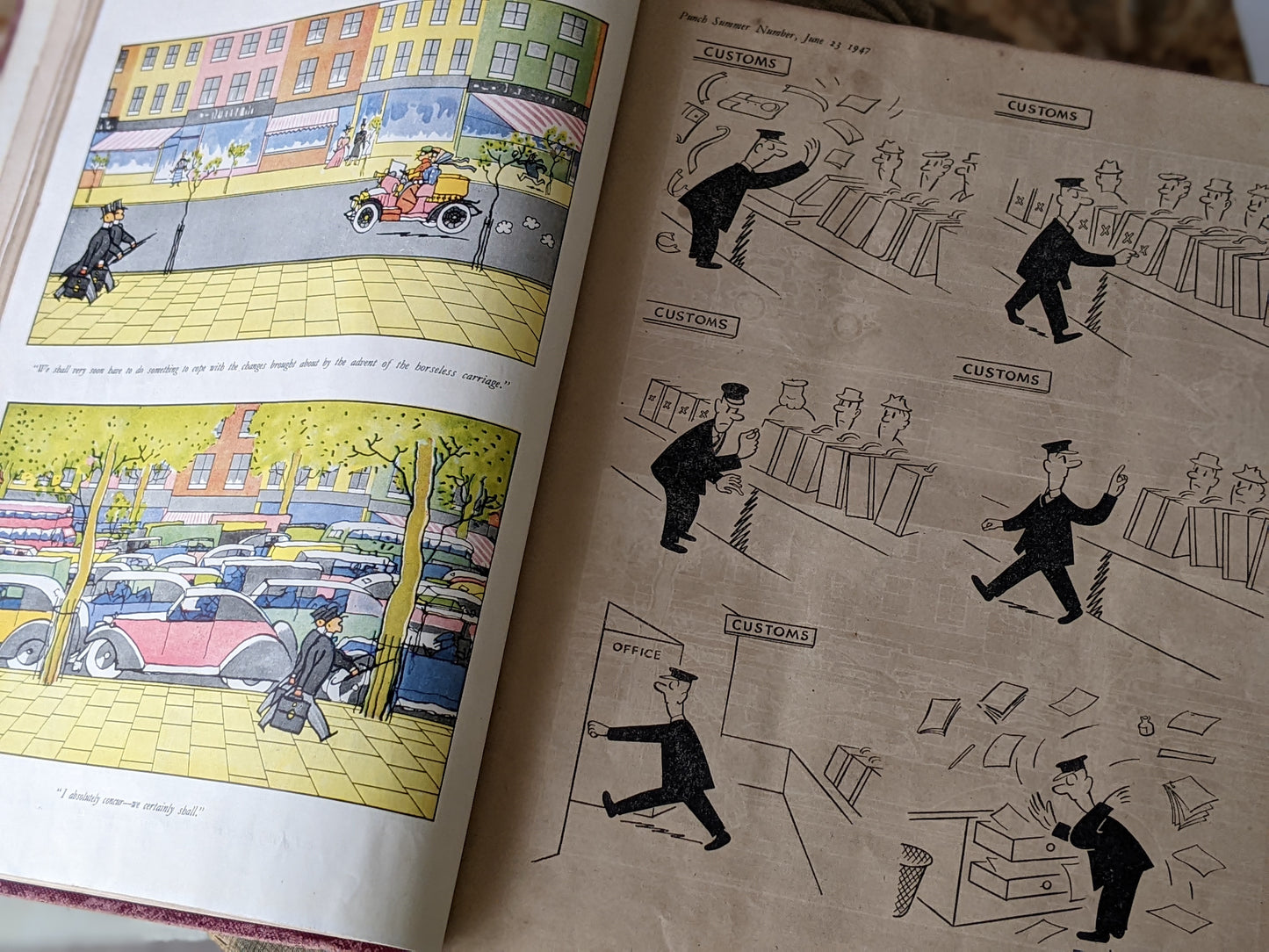 1947 Punch July-December Collection 630 Pages Hardcover Made in London England