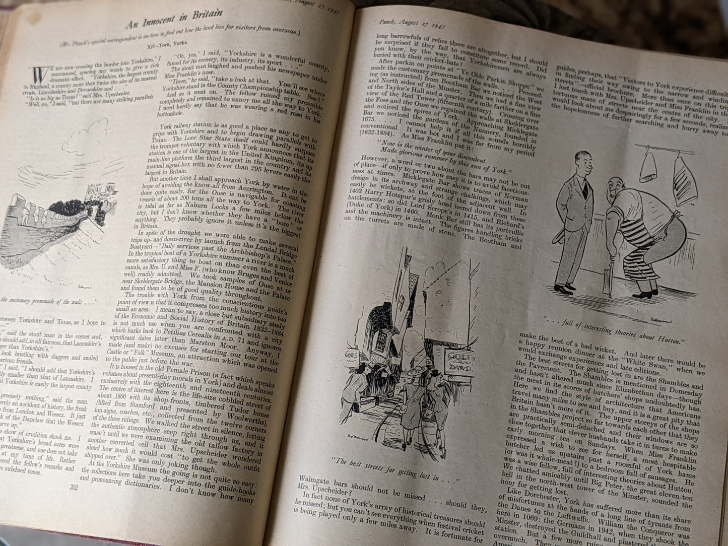 1947 Punch July-December Collection 630 Pages Hardcover Made in London England