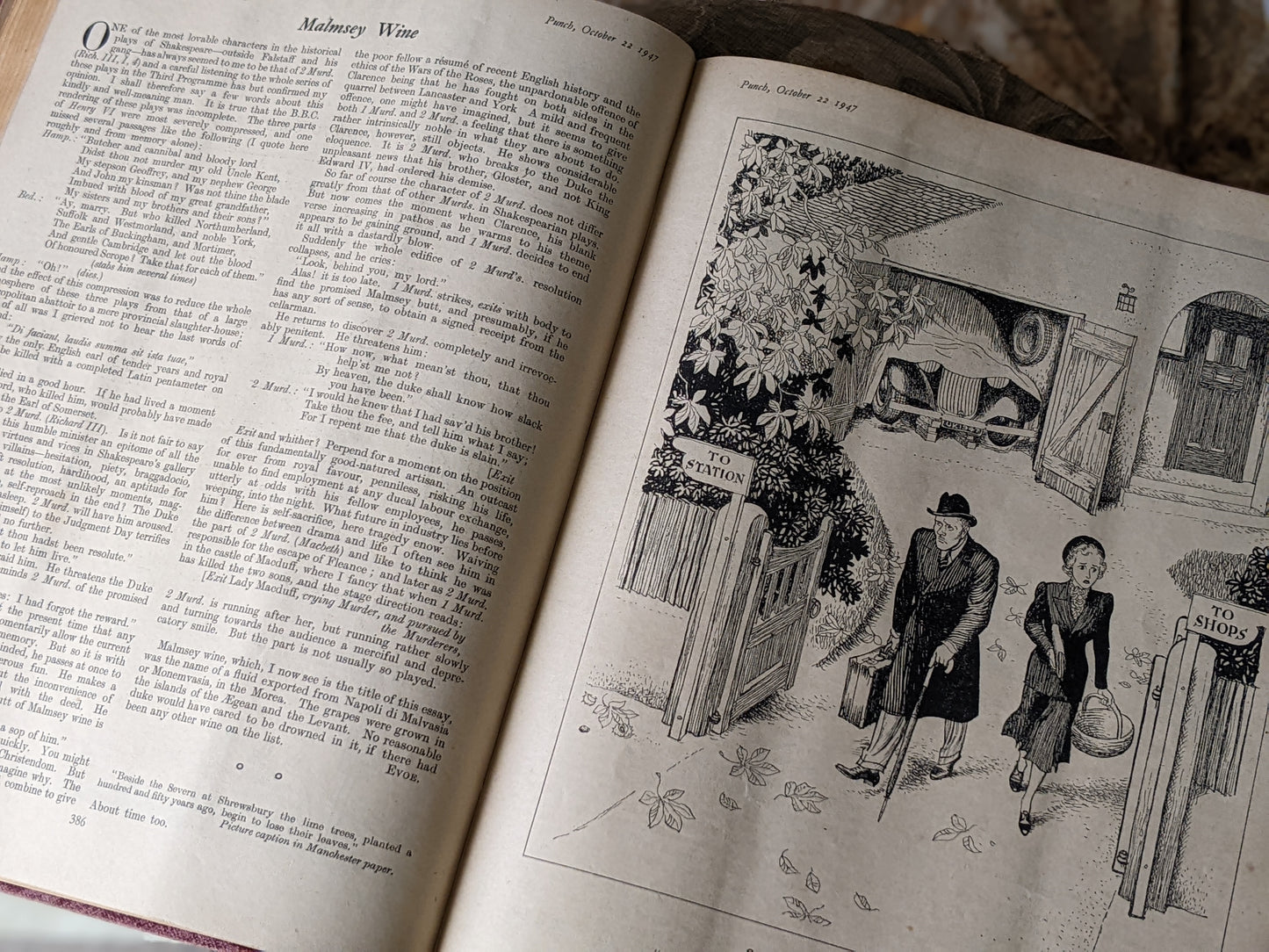 1947 Punch July-December Collection 630 Pages Hardcover Made in London England