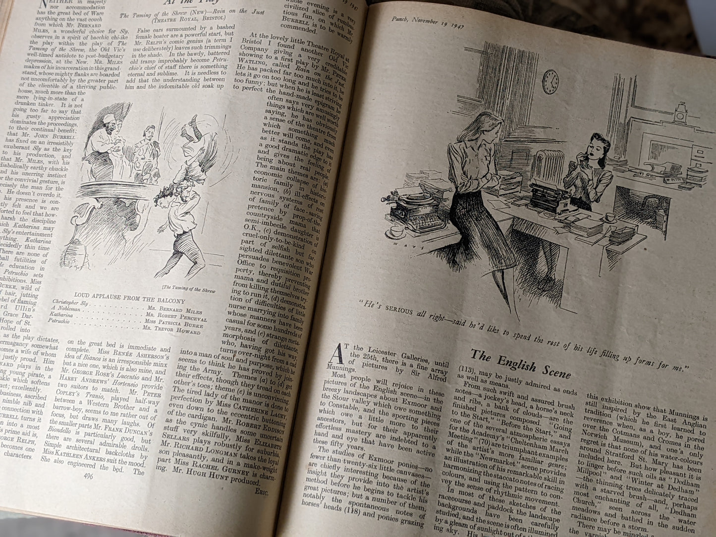 1947 Punch July-December Collection 630 Pages Hardcover Made in London England