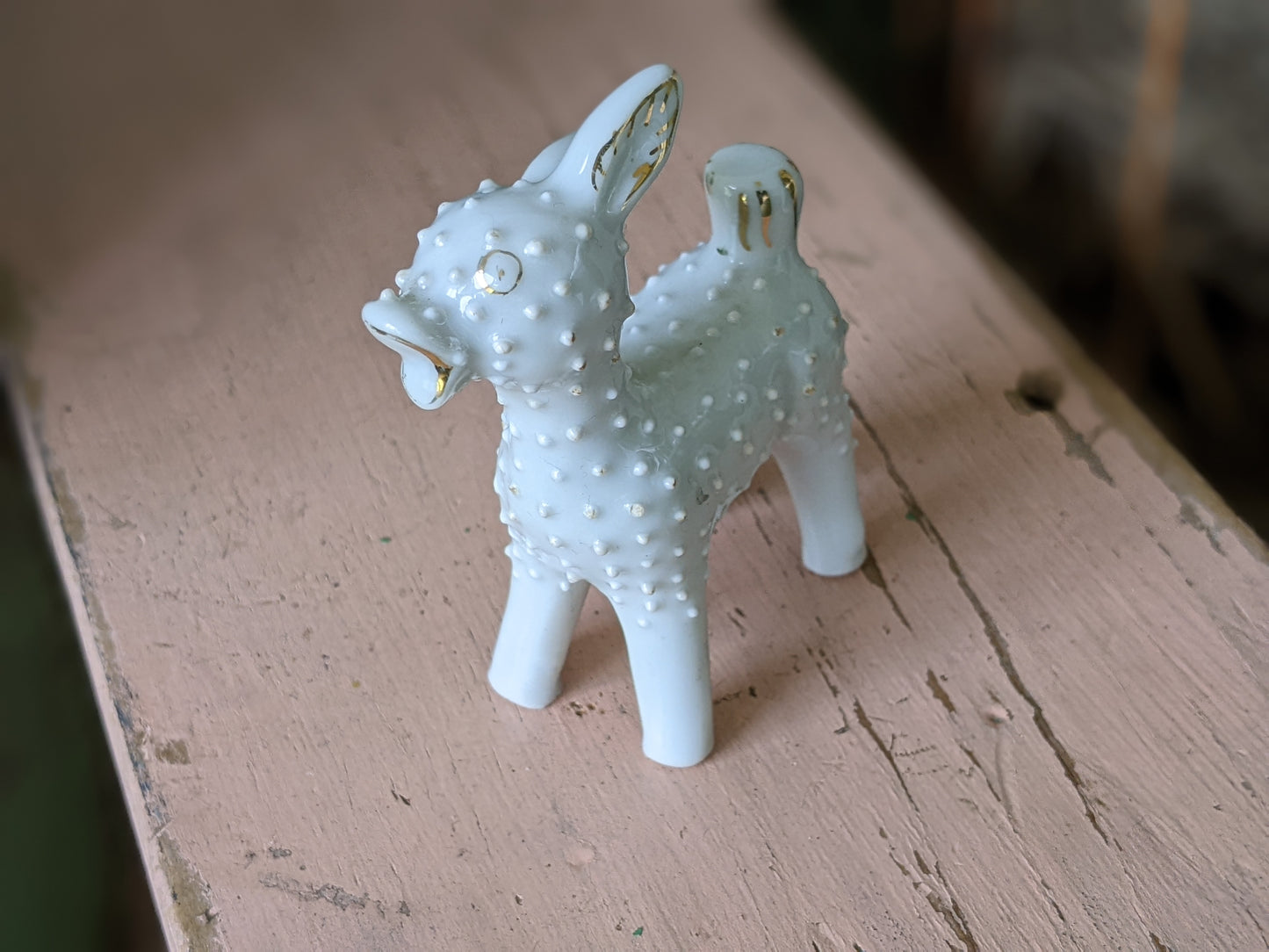 1950s Rare Stubbled Deer White Gold Japan **Amazingly Odd