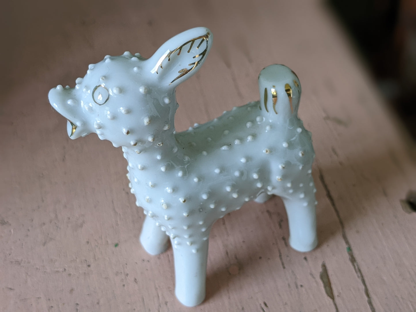 1950s Rare Stubbled Deer White Gold Japan **Amazingly Odd