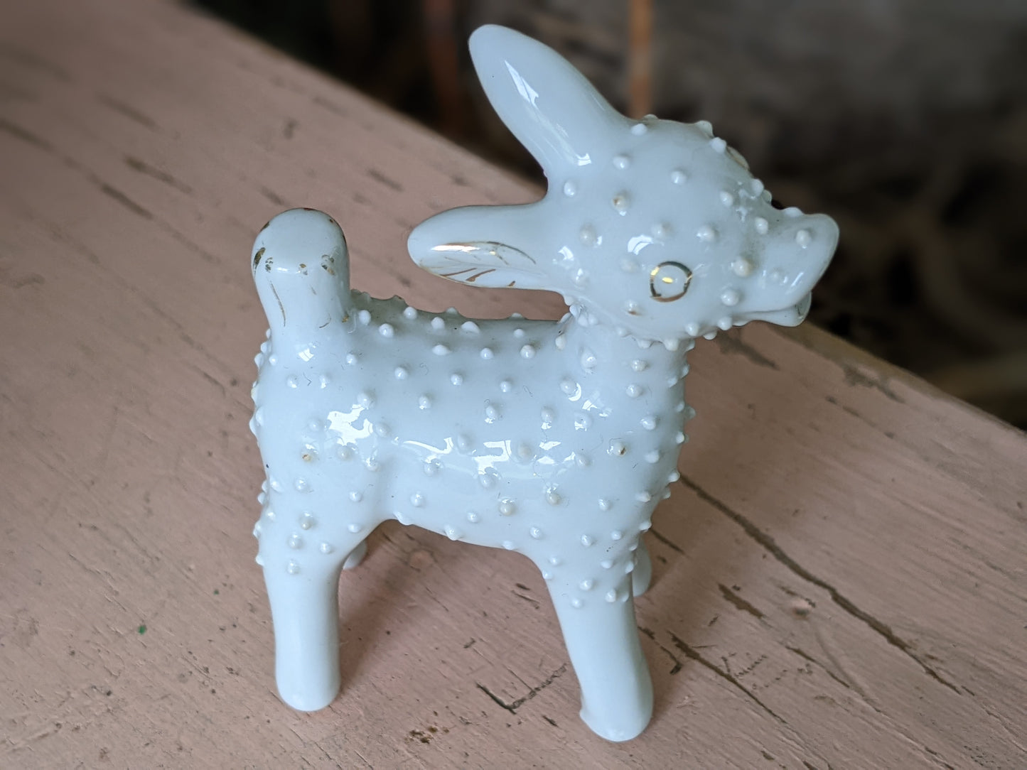 1950s Rare Stubbled Deer White Gold Japan **Amazingly Odd