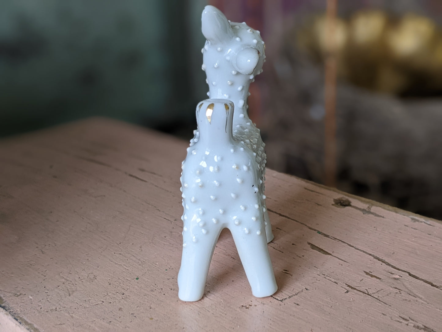 1950s Rare Stubbled Deer White Gold Japan **Amazingly Odd