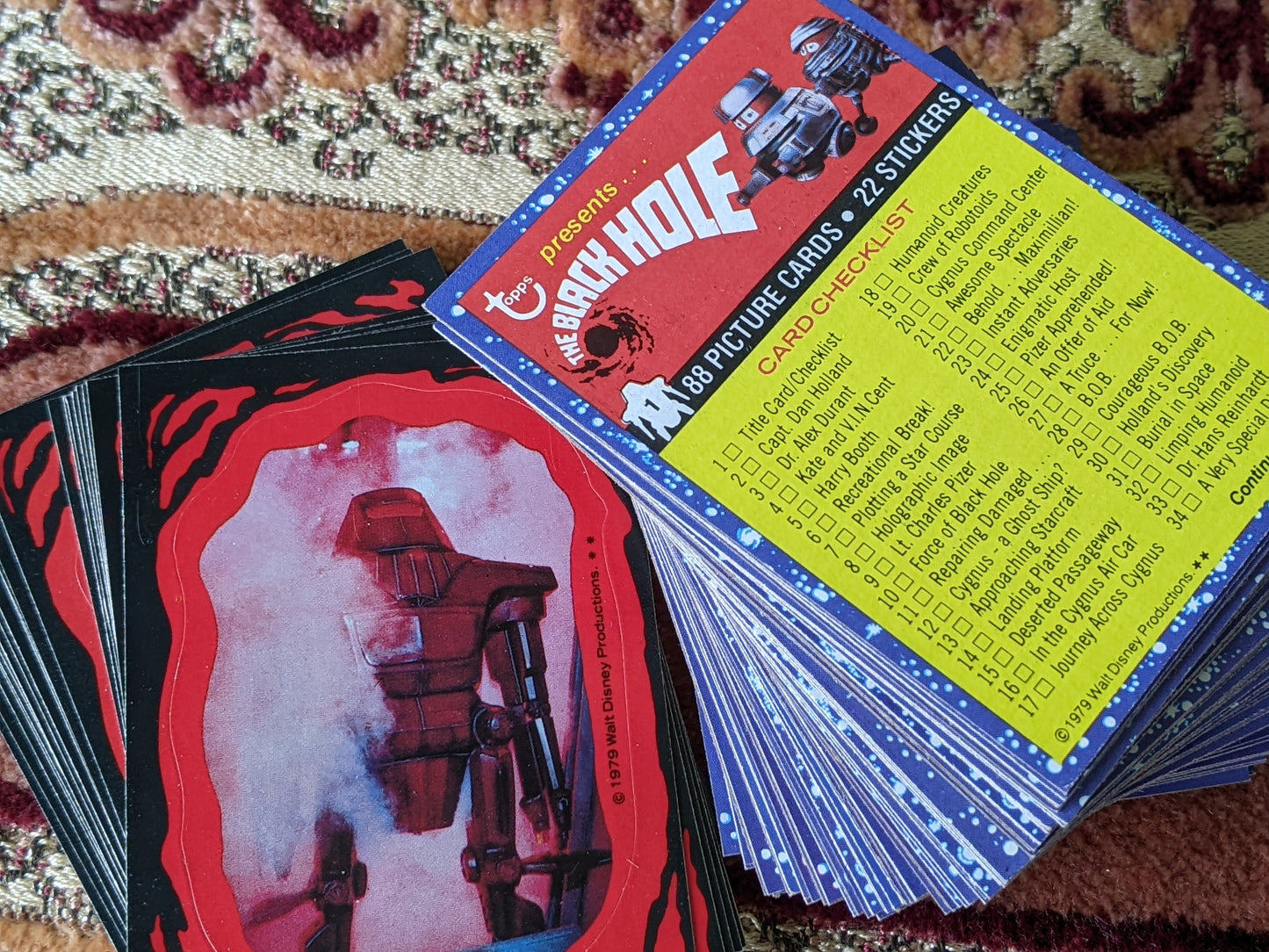 1979 The Black Hole Complete Collection by Walt Disney 88 Cards & 22 Stickers **Rare Quality