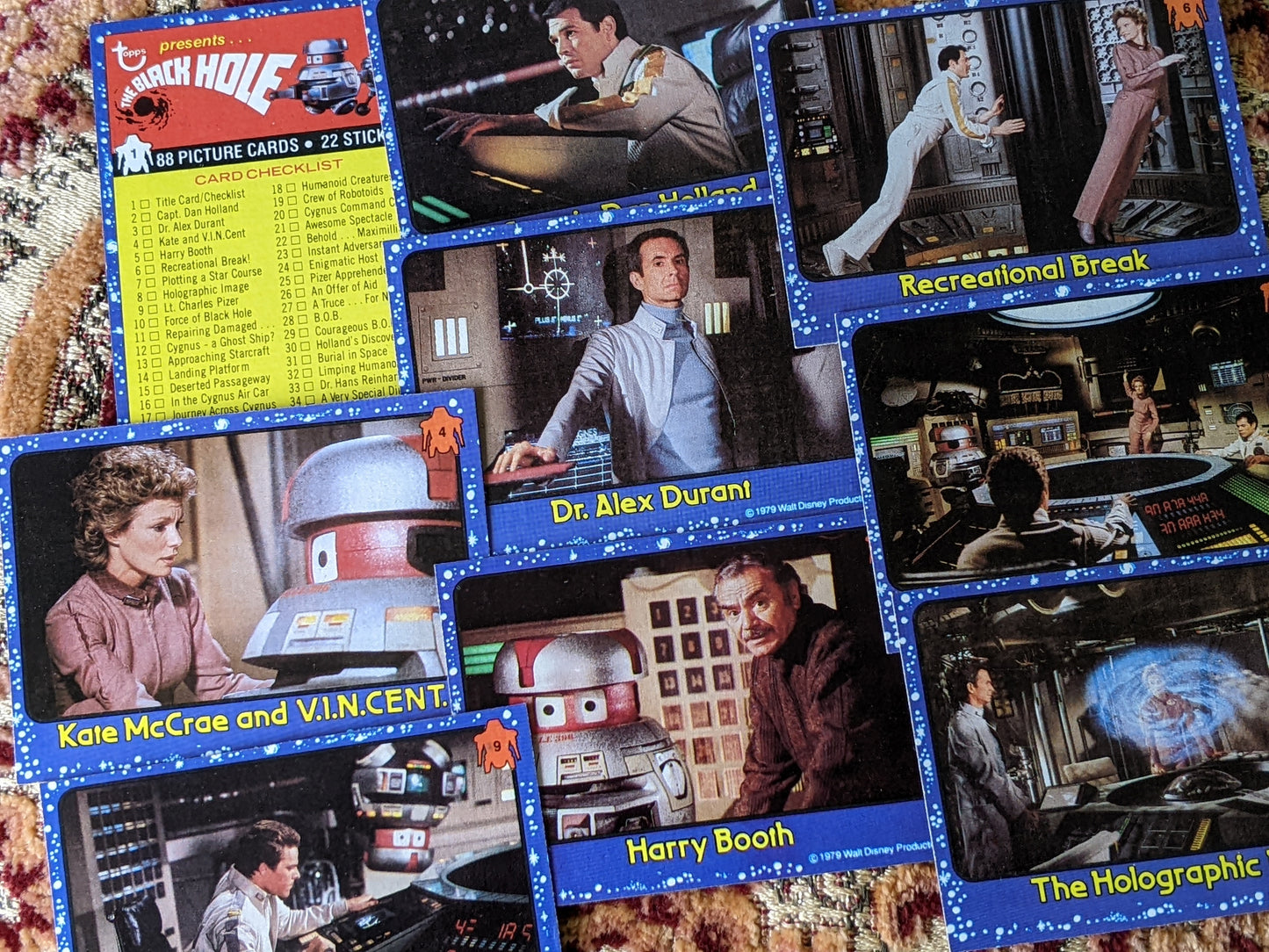 1979 The Black Hole Complete Collection by Walt Disney 88 Cards & 22 Stickers **Rare Quality