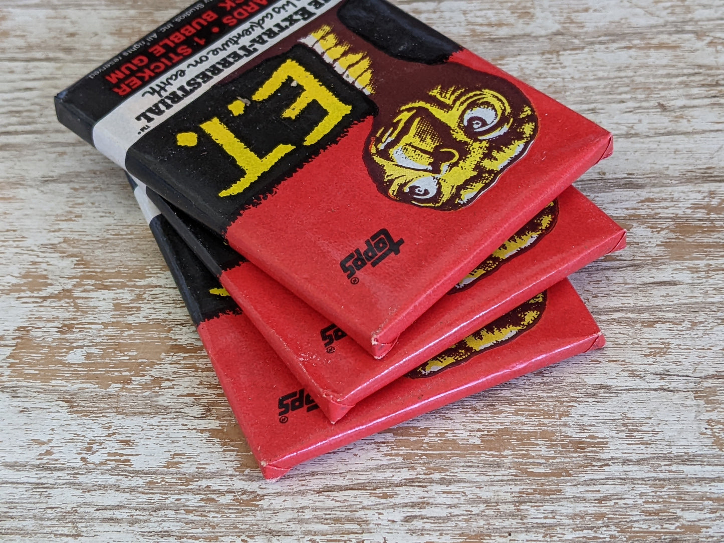 1982 E.T. Extra-Terrestrial 3 New Original Wax Packs by Topps