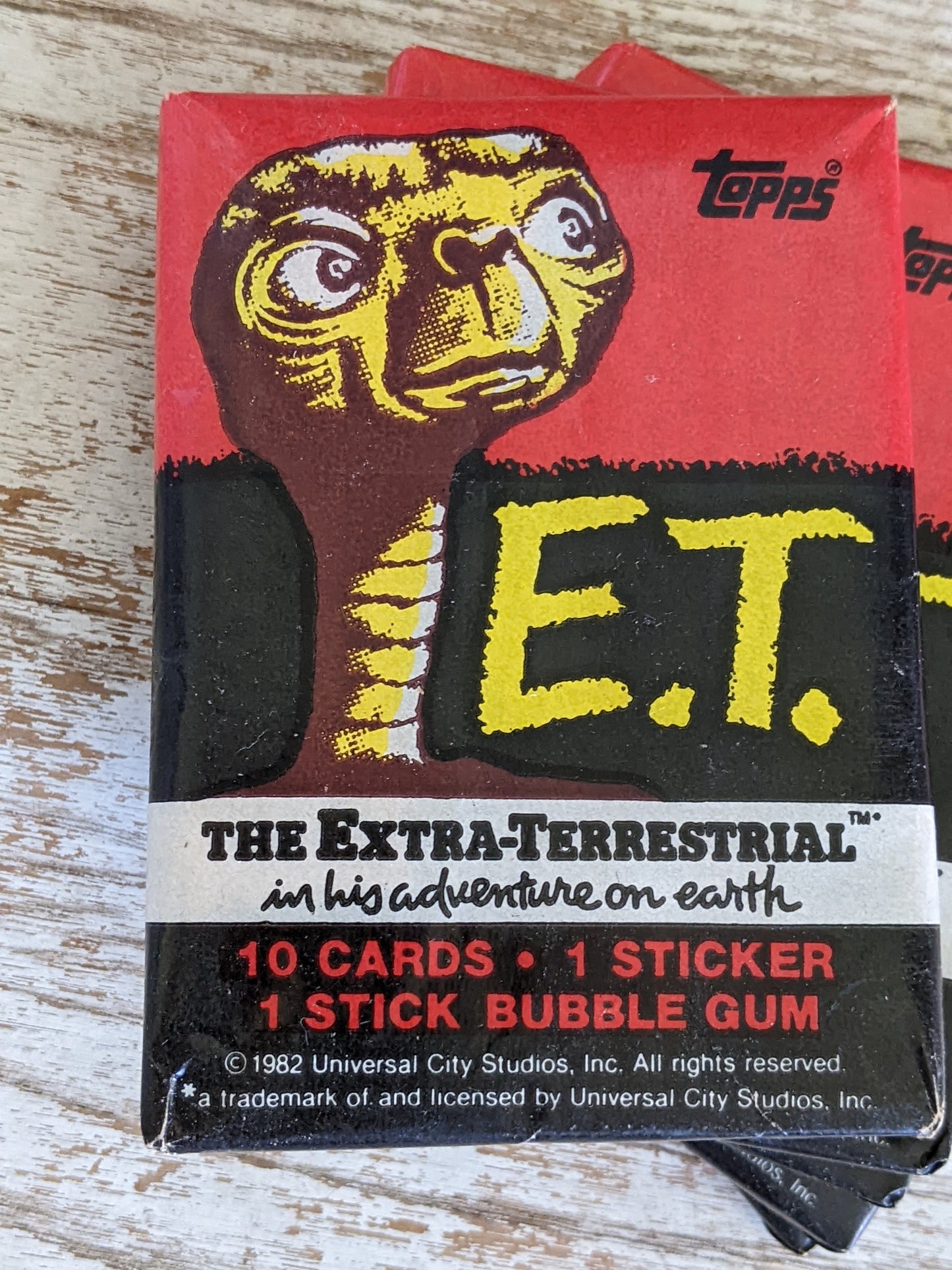 1982 E.T. Extra-Terrestrial 5 New Original Wax Packs by Topps