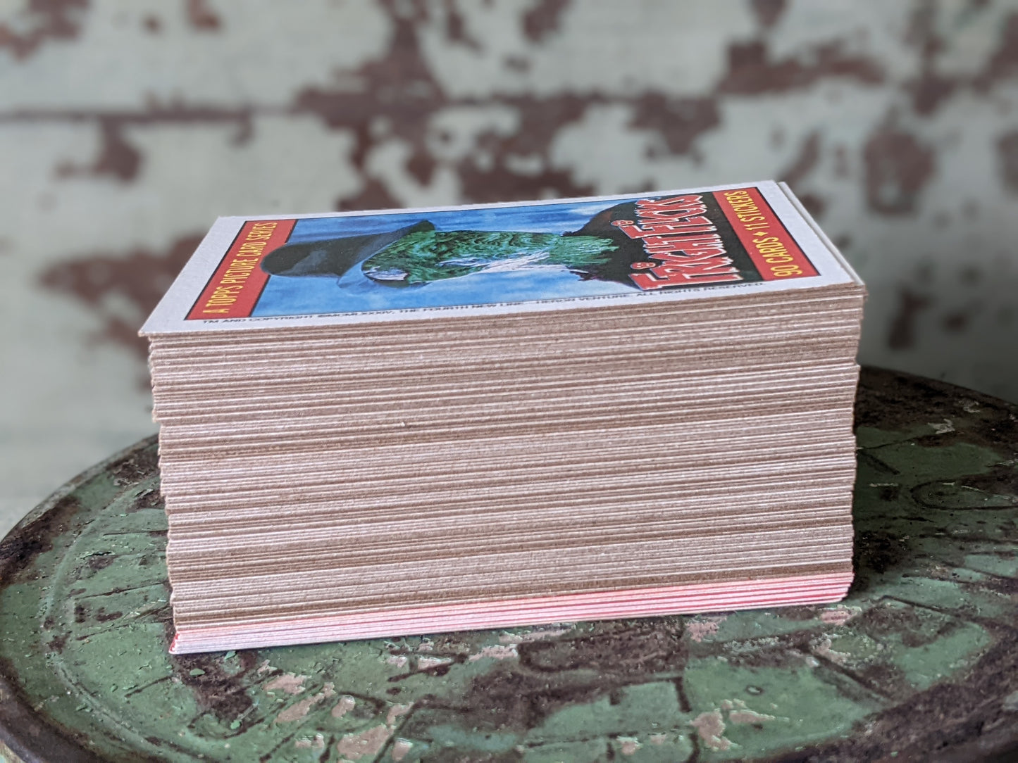 1988 Fright Flicks Ultra-Complete Collection by Topps - 90 Cards, 11 Stickers, 1 Empty Box, 4 Wax Wrappers, 1 Postcard