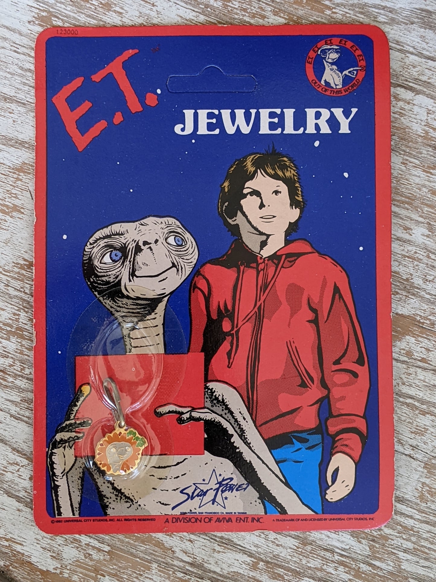 1982 E.T. Zipper Charm "Flower Pot" E.T. Enamel Charm by Star Power **Sealed & Unpunched