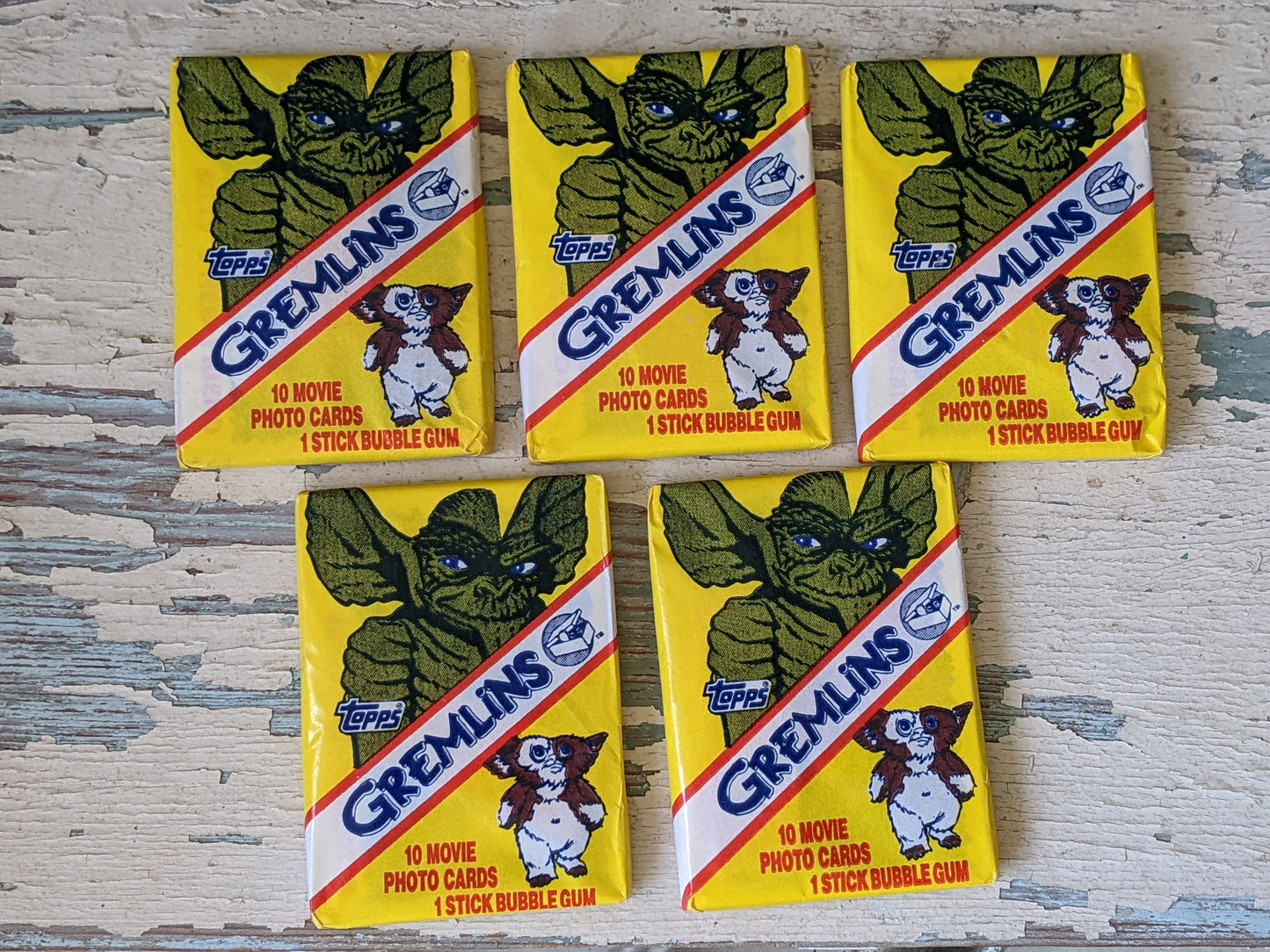 1984 Gremlins Sealed Original Wax Packs **Set of 5 WYSIWYG