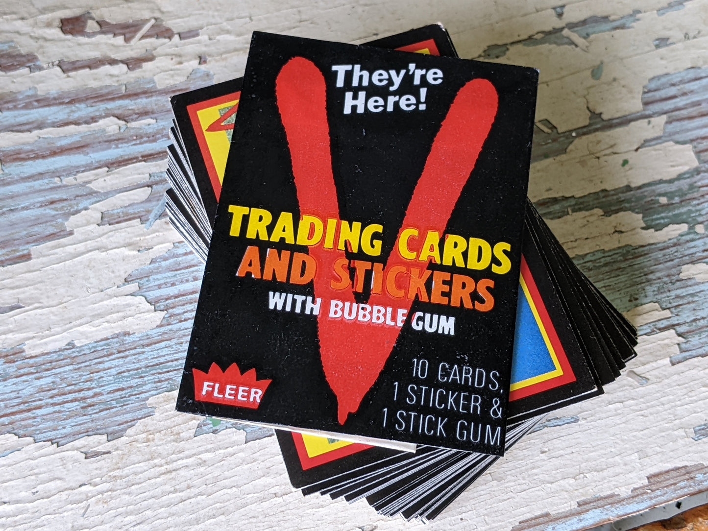 1984 Visitors Complete 66 Card Collection w 1 Empty Wax Wrapper By Fleer !! They're Here !!