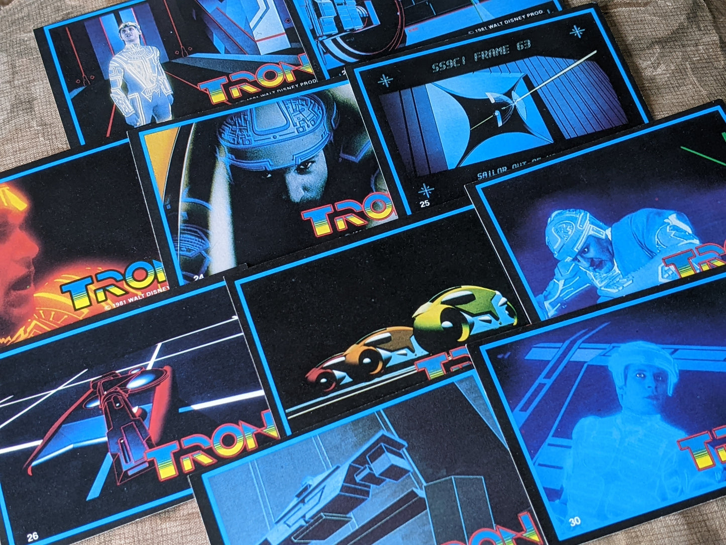 1981 Tron Ultra Complete Collection of 66 Cards 8 Stickers & 2 Sealed Wax Packs