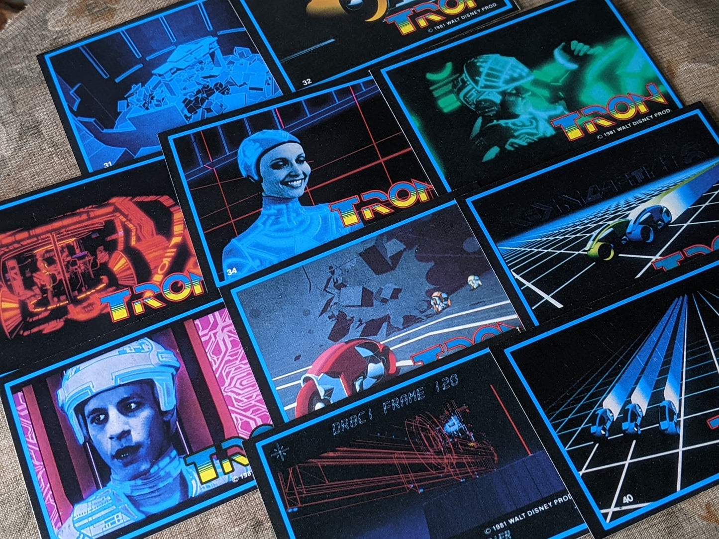 1981 Tron Ultra Complete Collection of 66 Cards 8 Stickers & 2 Sealed Wax Packs