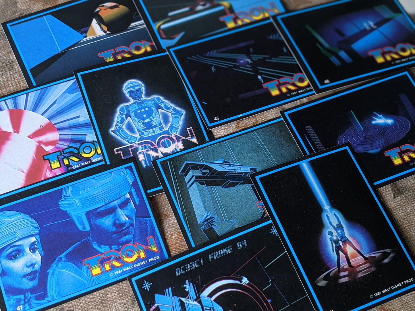 1981 Tron Ultra Complete Collection of 66 Cards 8 Stickers & 2 Sealed Wax Packs