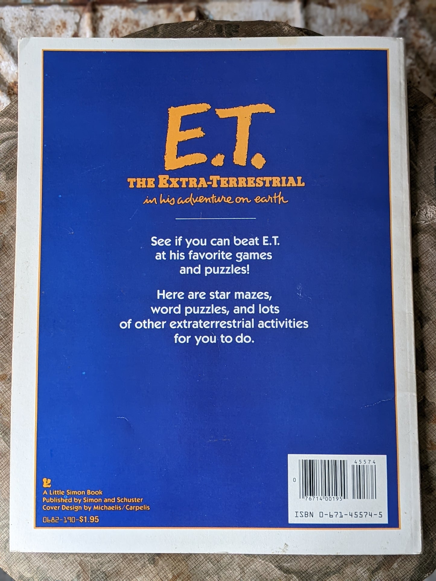 1982 E.T. The Extra-Terrestrial Original Picture Activity Book **Rare Full Size **Unused