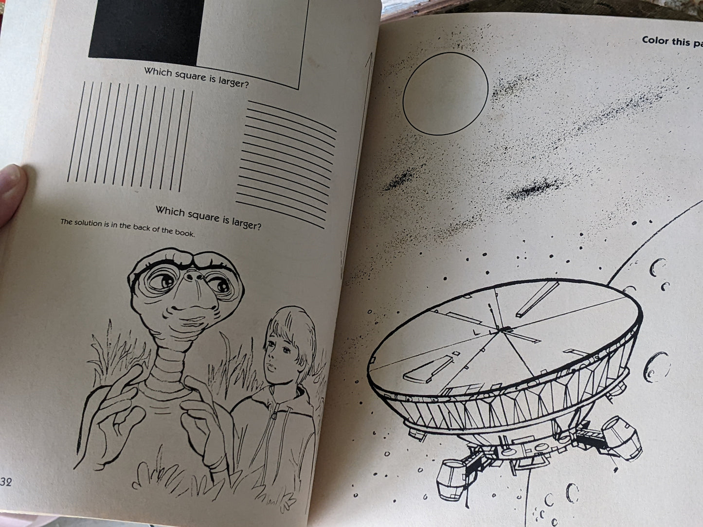 1982 E.T. The Extra-Terrestrial Original Picture Activity Book **Rare Full Size **Unused