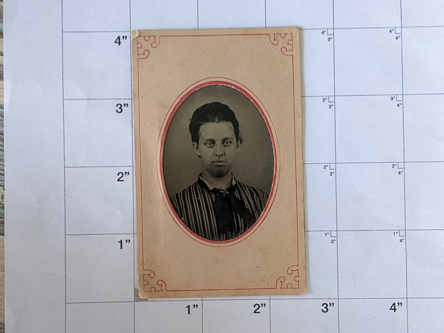 Vintage Tintype Studio Portrait Young Woman