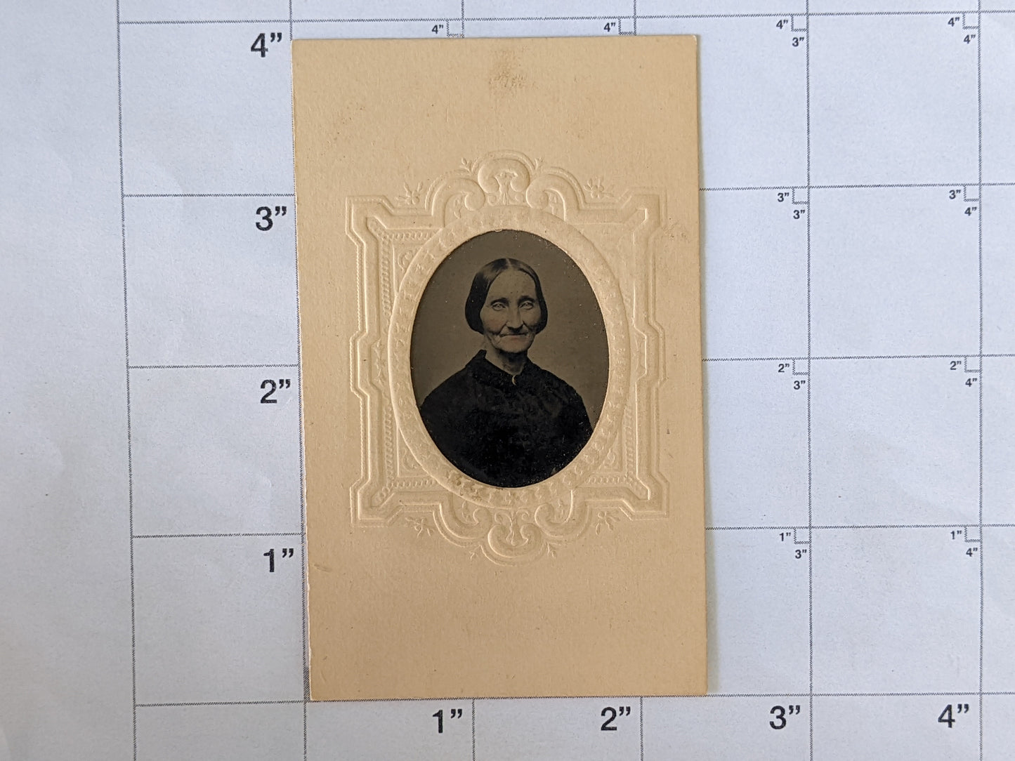 Vintage Tintype Studio Portrait of Elderly Woman