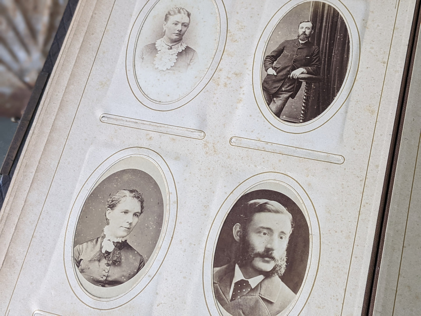 1800s Antique Family Photo Album Victorian Leather Original Photographs !! Amazing Historical Portraits Beautiful Reference Photography !!