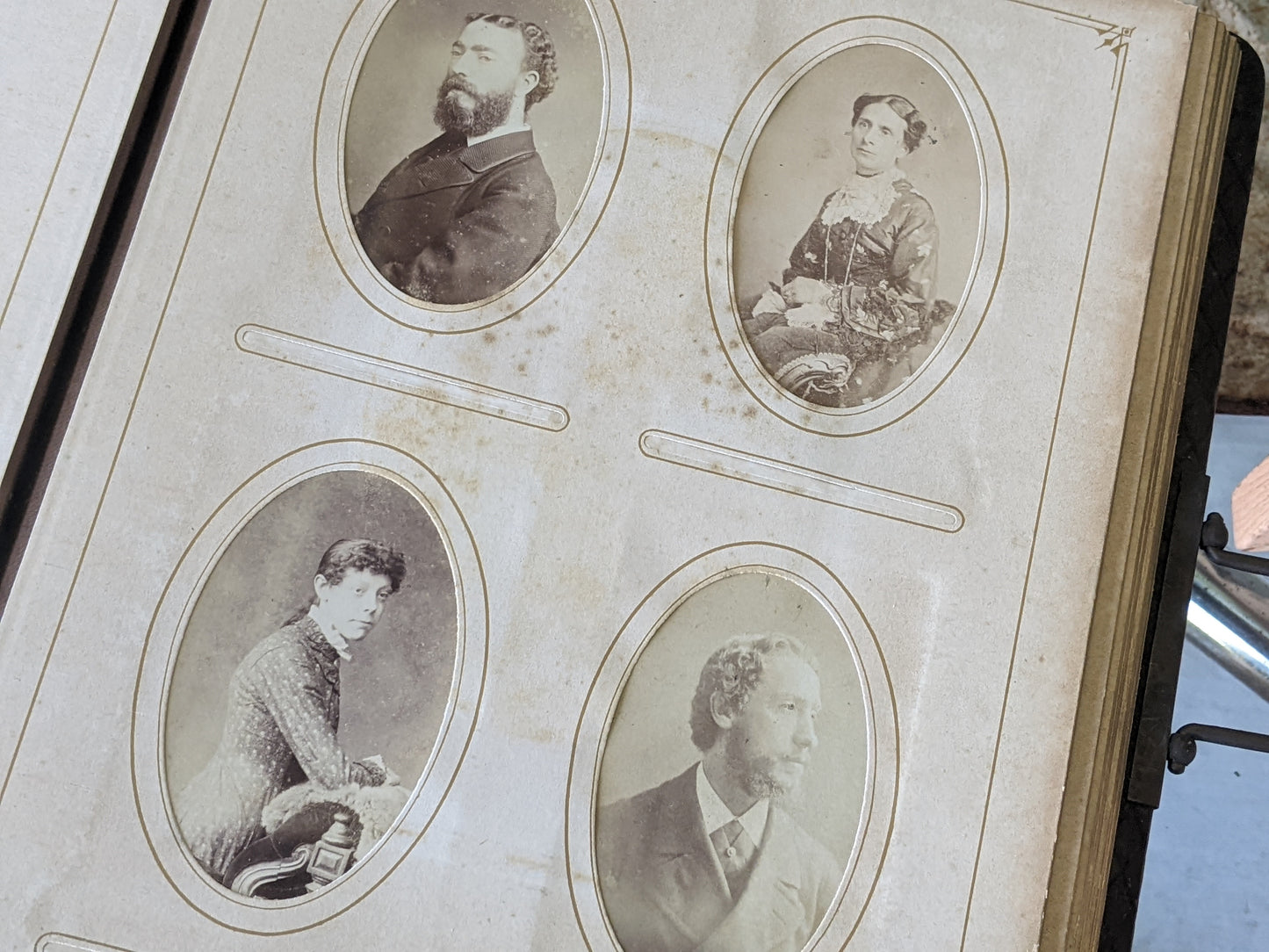 1800s Antique Family Photo Album Victorian Leather Original Photographs !! Amazing Historical Portraits Beautiful Reference Photography !!