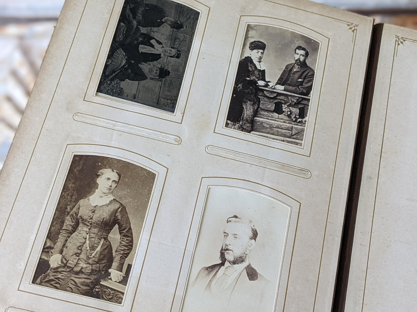 1800s Antique Family Photo Album Victorian Leather Original Photographs !! Amazing Historical Portraits Beautiful Reference Photography !!