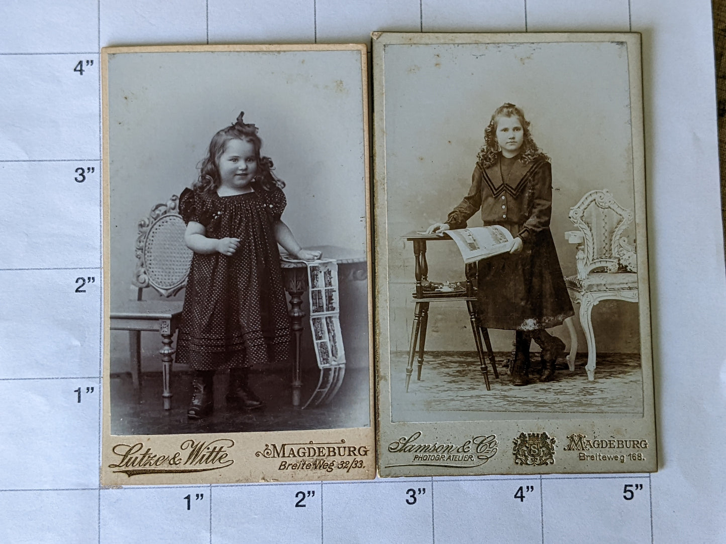 Vintage Cabinet Card Photographs Young Womans Portrait Different Ages
