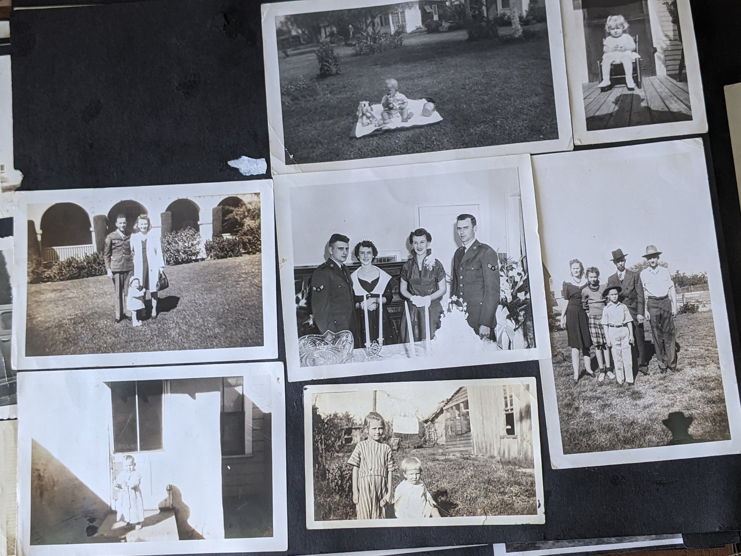 Vintage Photo Album w Over 200+ Photos of Family Leather Cover