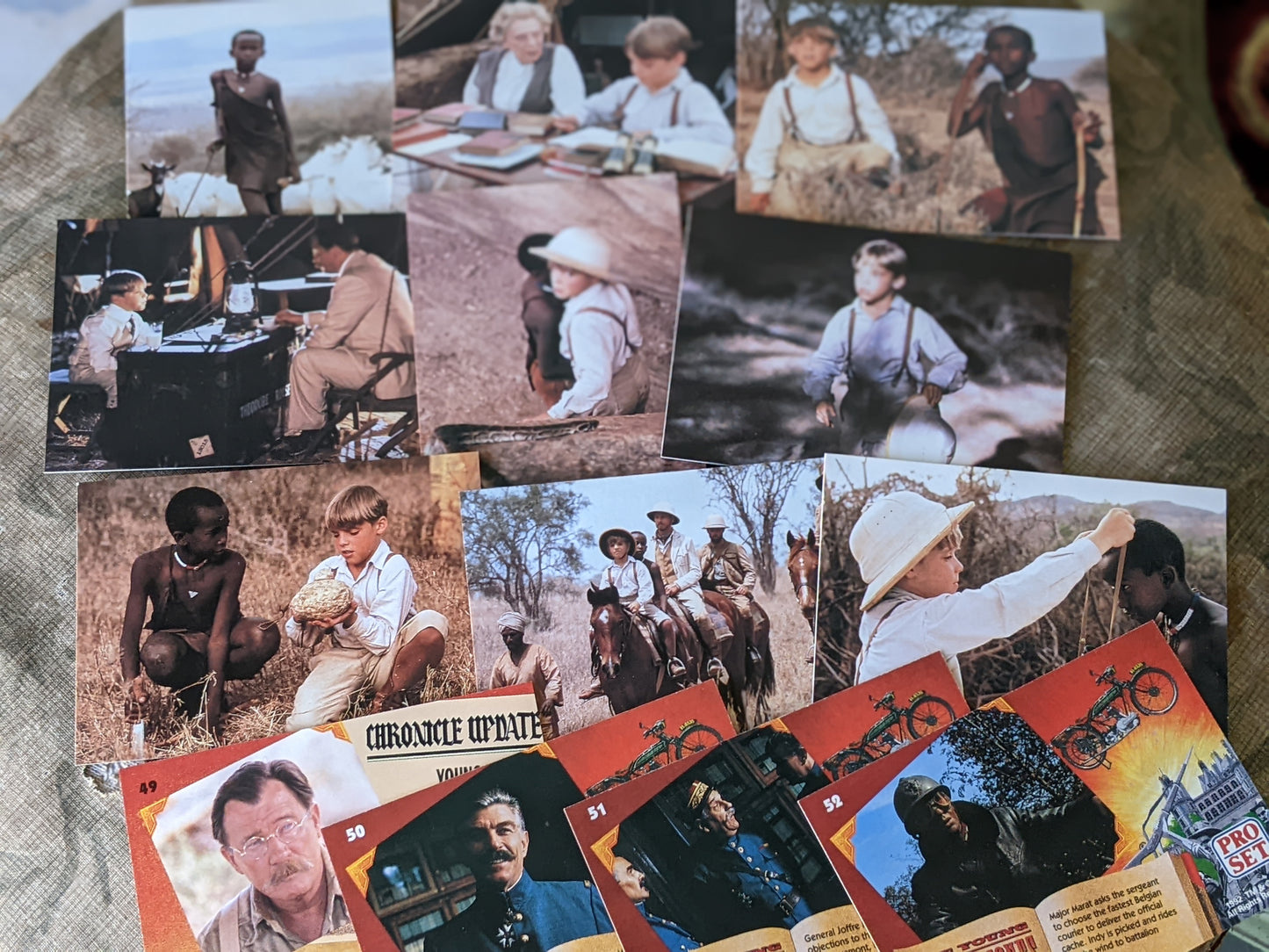 1992 Young Indiana Jones *Complete Trading Card Set of 95 Cards & 10 SE 3D Cards & Unpunched Glasses
