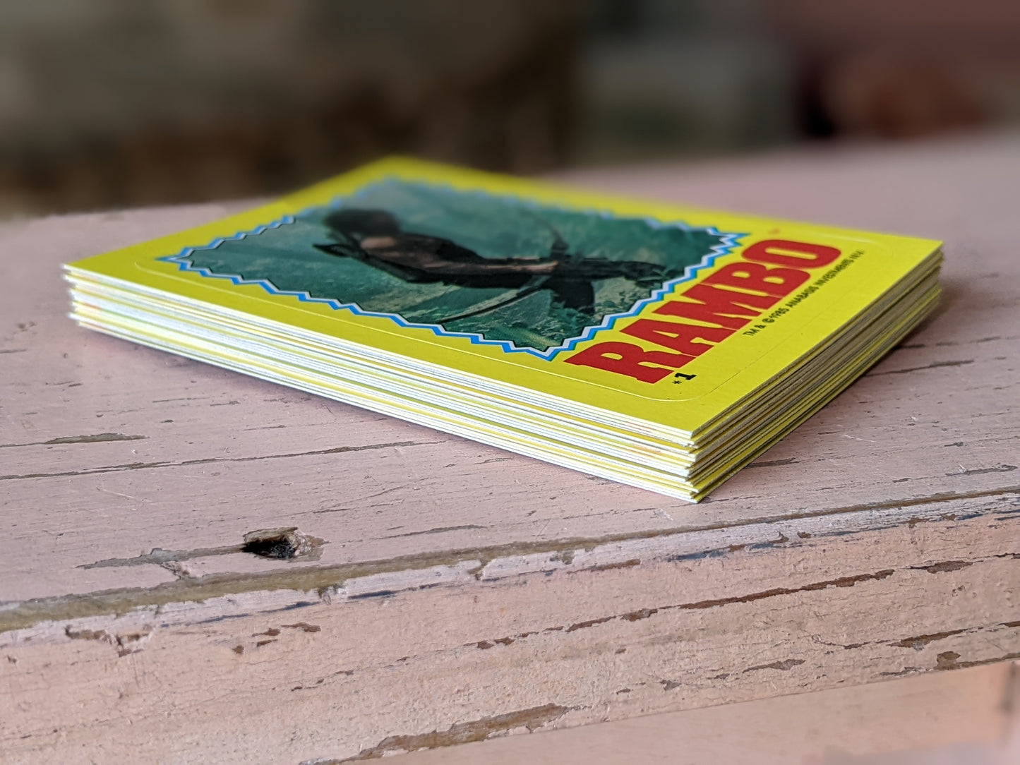 1985 RAMBO First Blood Part 2 Complete 22 Sticker Set by Topps
