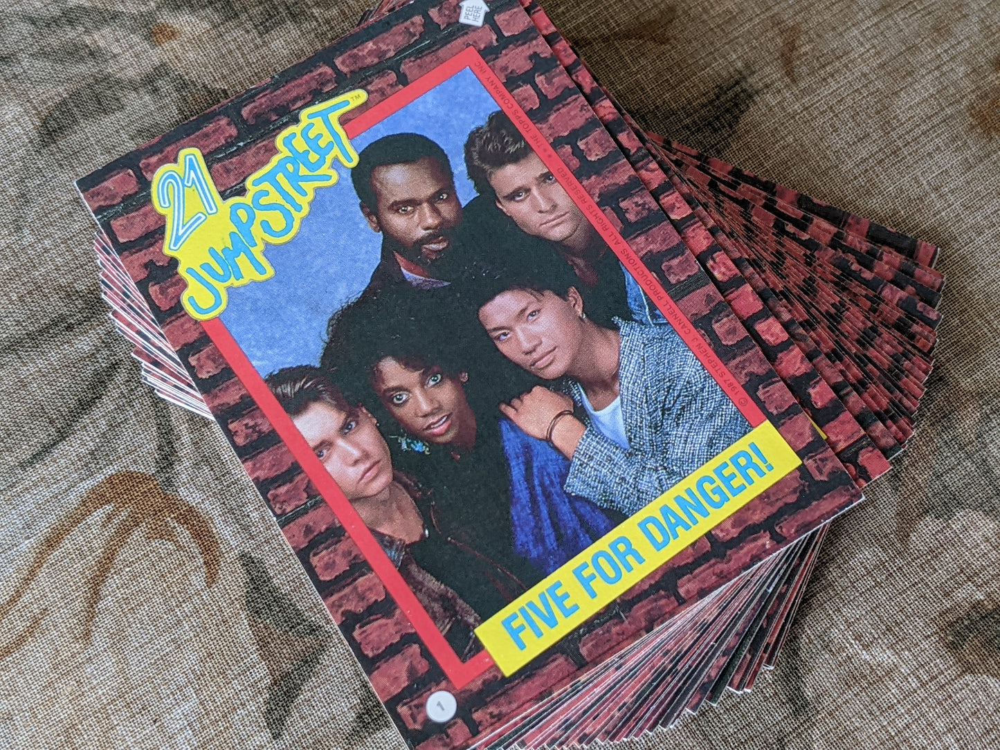1987 21 Jumpstreet **Complete 44 Sticker Card Set by Topps