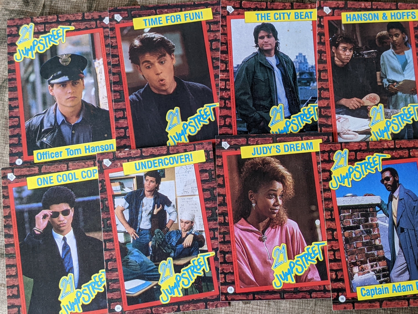 1987 21 Jumpstreet **Complete 44 Sticker Card Set by Topps