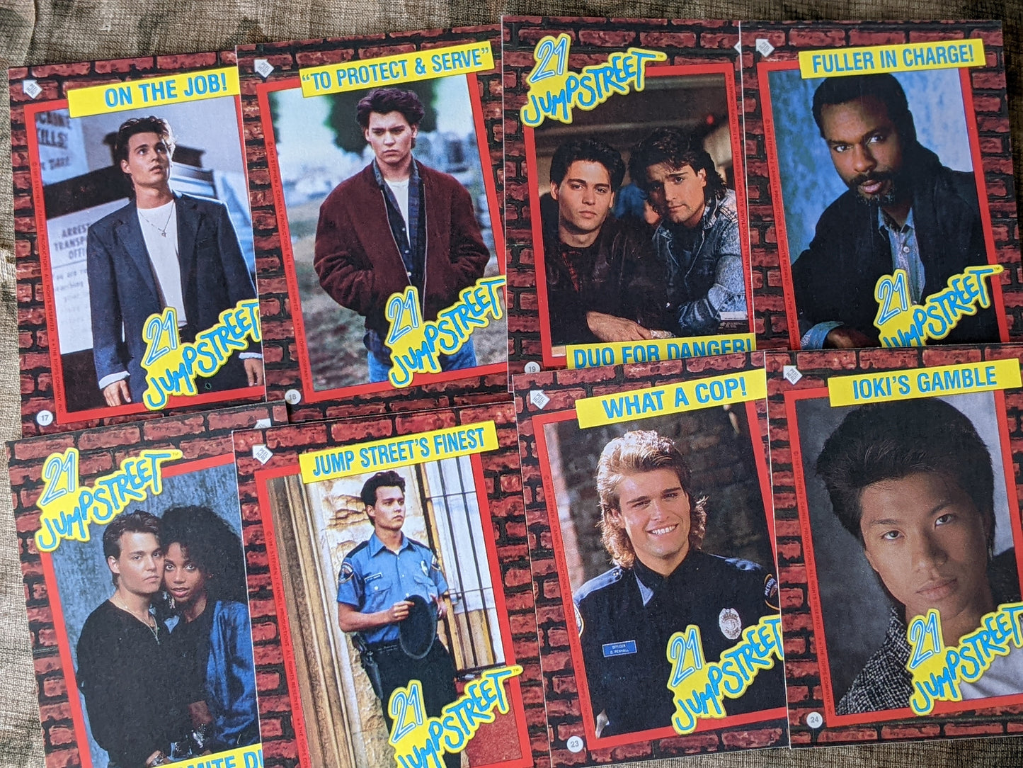 1987 21 Jumpstreet **Complete 44 Sticker Card Set by Topps