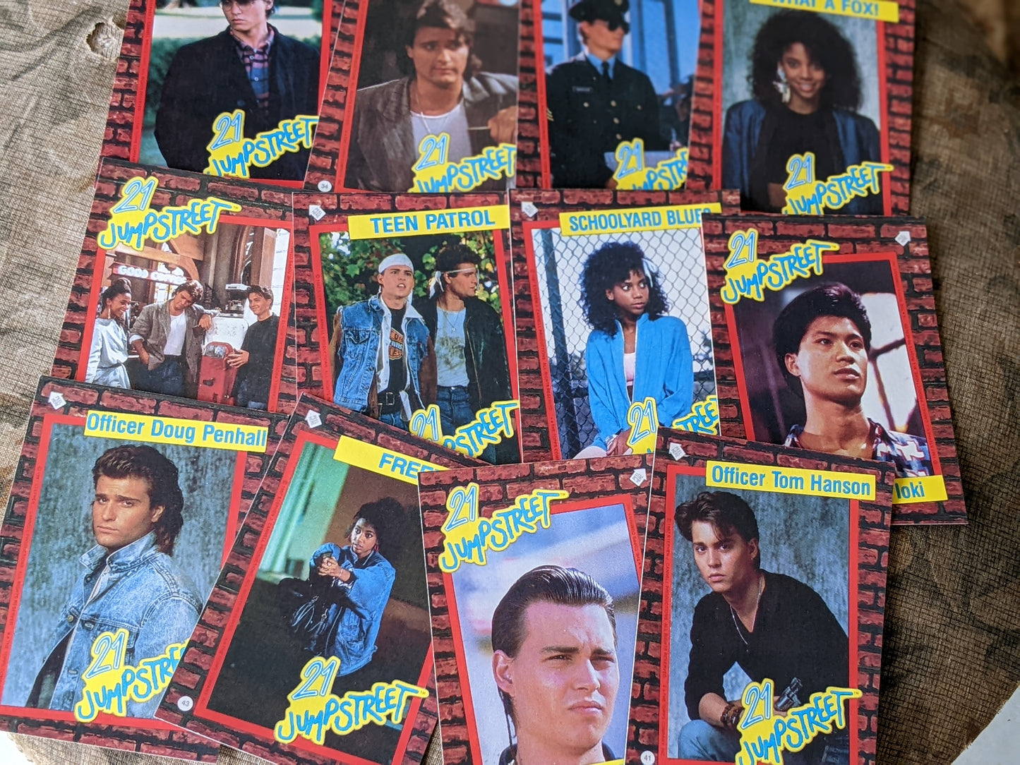 1987 21 Jumpstreet **Complete 44 Sticker Card Set by Topps