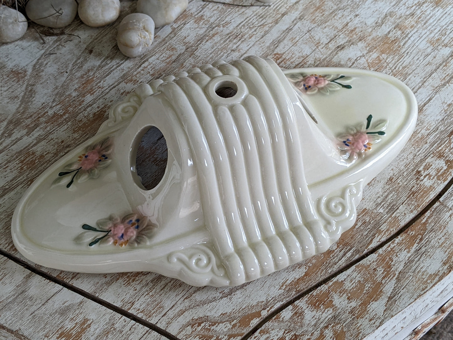 1920s Antique Porcelain Light Fixture Porcelier Ceiling Light Fixture Dual Bulb