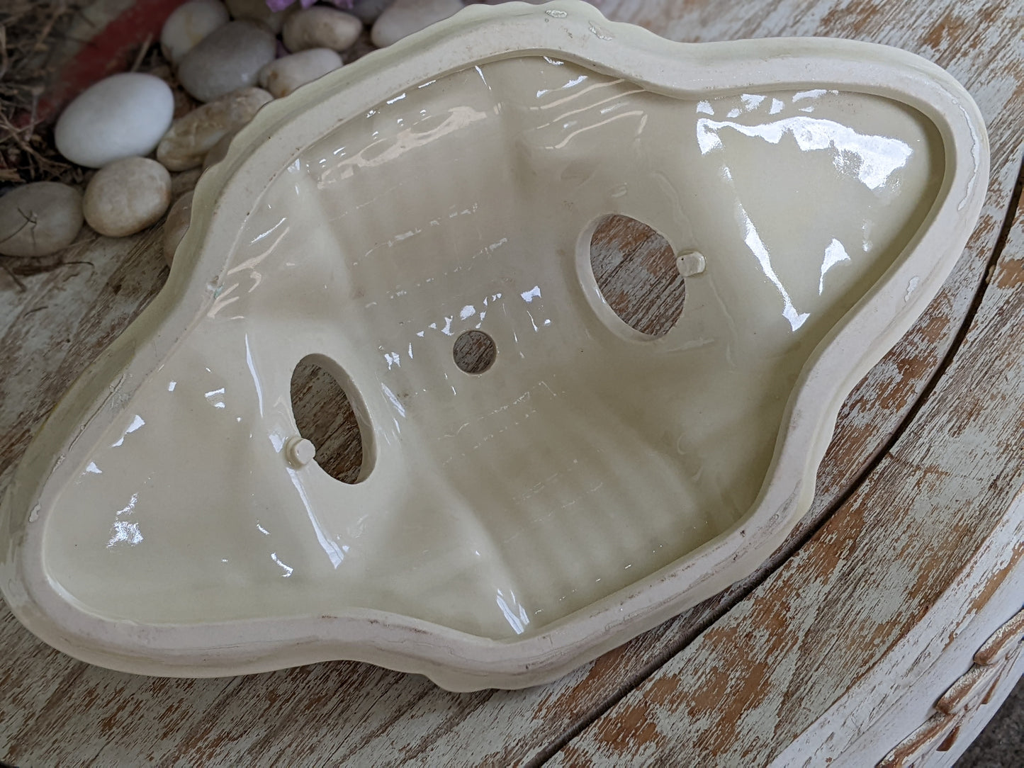 1920s Antique Porcelain Light Fixture Porcelier Ceiling Light Fixture Dual Bulb