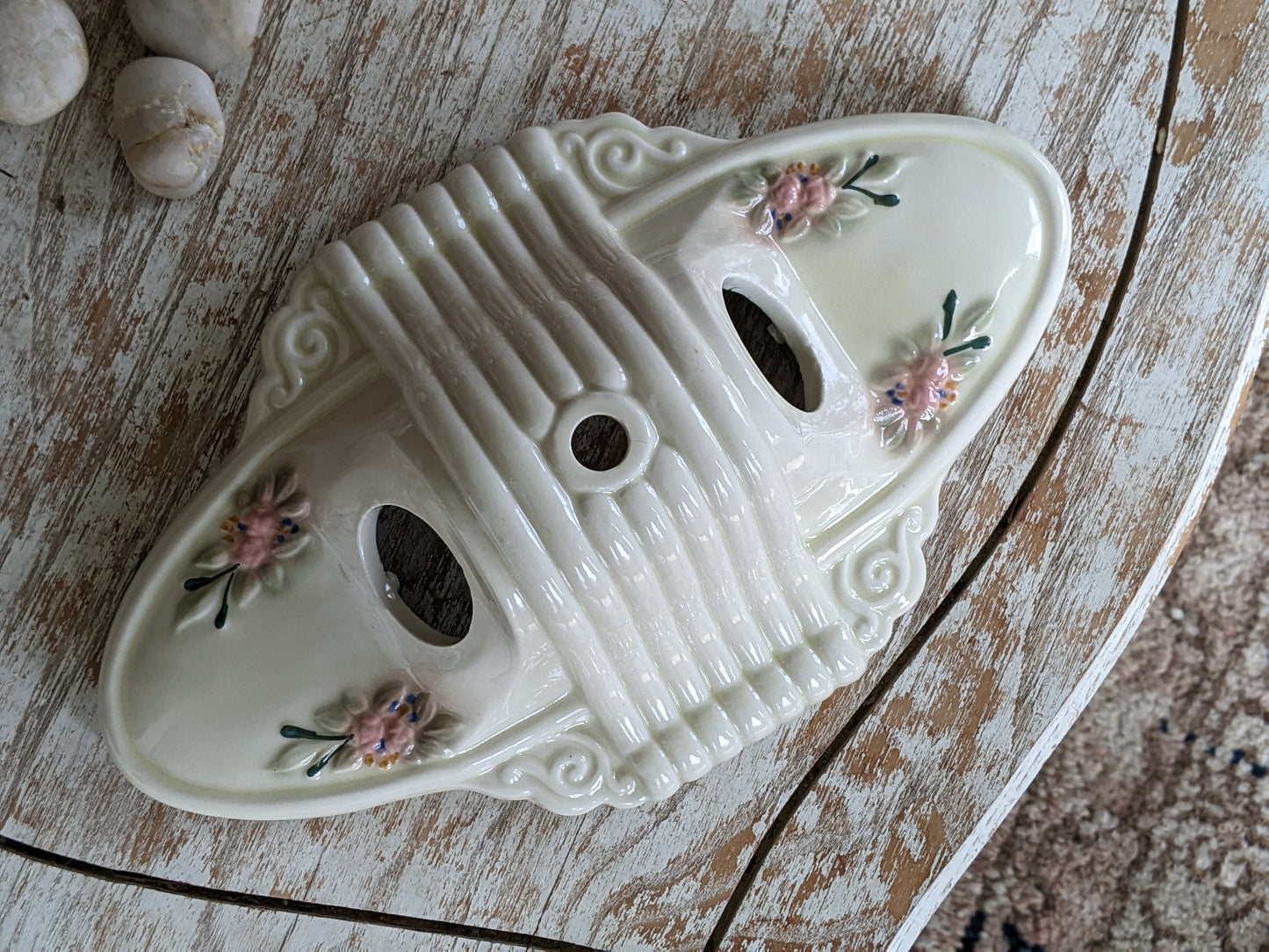 1920s Antique Porcelain Light Fixture Porcelier Ceiling Light Fixture Dual Bulb
