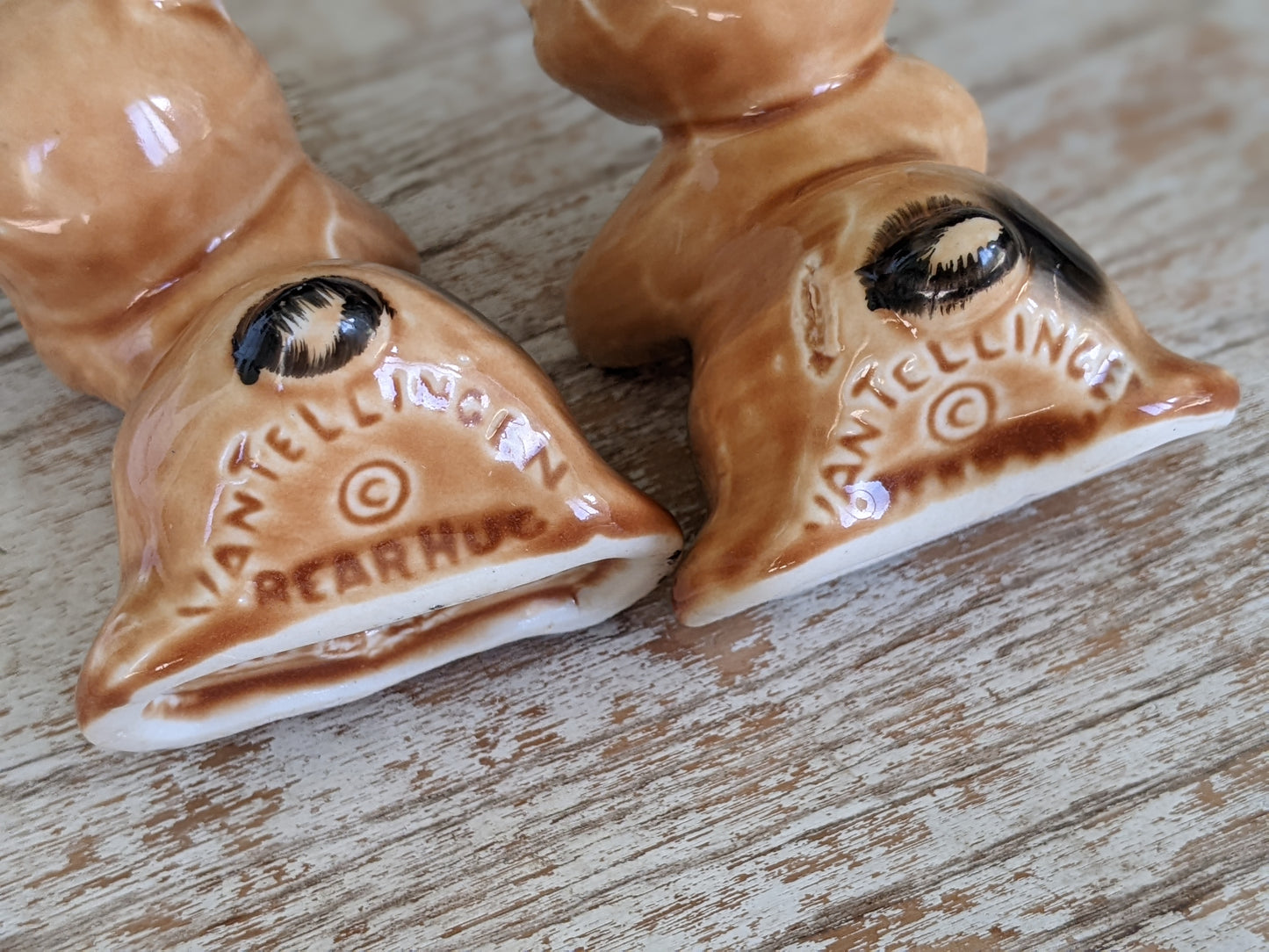 1940s Salt & Pepper Shakers by Ruth Van Tellingen Bengen Hugging Bears !! Adorable Vintage Gifts !!